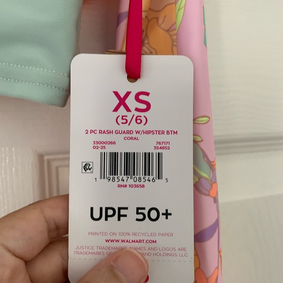 NWT Justice Swimsuit Size Kids (5/6) - Picture 4 of 7